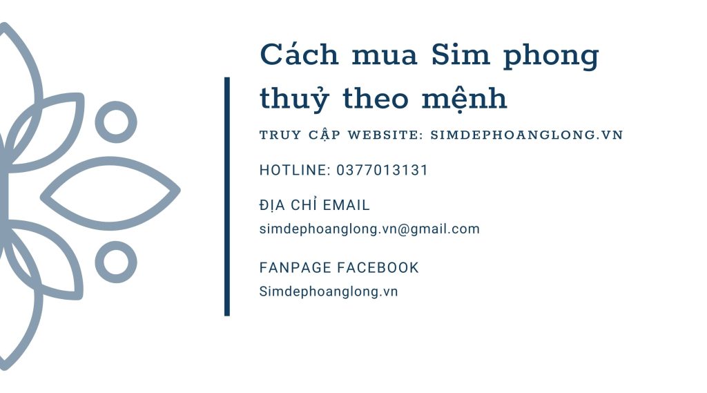 Cách mua sim phong thuỷ theo mệnh